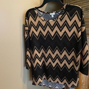 Black and Tan Womens Blouse/sweater